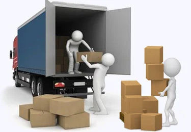 IPS Packers and Movers team loading furniture into a moving truck